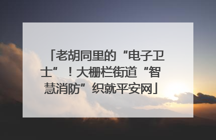 老胡同里的“电子卫士”！大栅栏街道“智慧消防”织就平安网