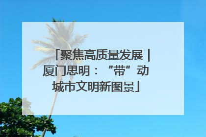 聚焦高质量发展｜厦门思明：“带”动城市文明新图景