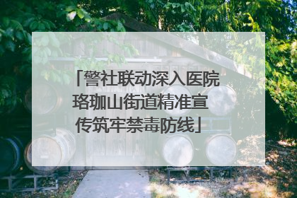 警社联动深入医院 珞珈山街道精准宣传筑牢禁毒防线