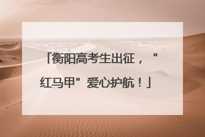 衡阳高考生出征，“红马甲”爱心护航！