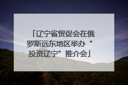 辽宁省贸促会在俄罗斯远东地区举办“投资辽宁”推介会