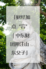 财经加点“言”｜中东财团押注山东父子