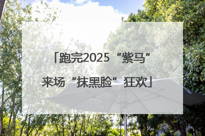 跑完2025“紫马” 来场“抹黑脸”狂欢