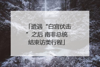 遭遇“白宫伏击”之后 南非总统结束访美行程