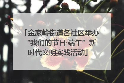 金家岭街道各社区举办“我们的节日·端午”新时代文明实践活动