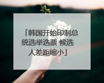 韩国开始印制总统选举选票 候选人差距缩小