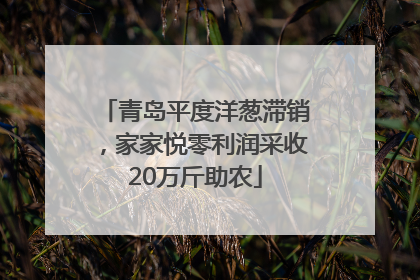 青岛平度洋葱滞销，家家悦零利润采收20万斤助农