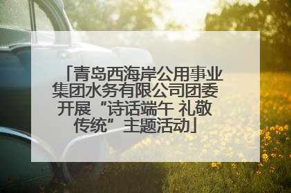 青岛西海岸公用事业集团水务有限公司团委开展“诗话端午 礼敬传统”主题活动