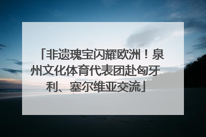 非遗瑰宝闪耀欧洲！泉州文化体育代表团赴匈牙利、塞尔维亚交流