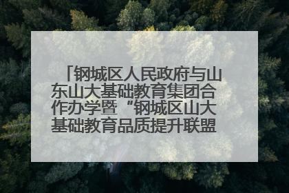 钢城区人民政府与山东山大基础教育集团合作办学暨“钢城区山大基础教育品质提升联盟”签约揭牌活动举行