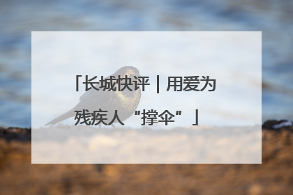 长城快评｜用爱为残疾人“撑伞”