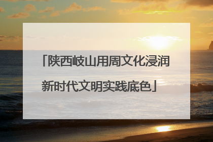 陕西岐山用周文化浸润新时代文明实践底色