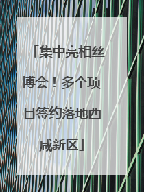集中亮相丝博会！多个项目签约落地西咸新区