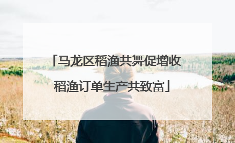 马龙区稻渔共舞促增收 稻渔订单生产共致富