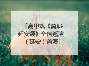 高甲戏《莫耶·延安颂》全国巡演（延安）首演