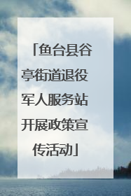 鱼台县谷亭街道退役军人服务站开展政策宣传活动