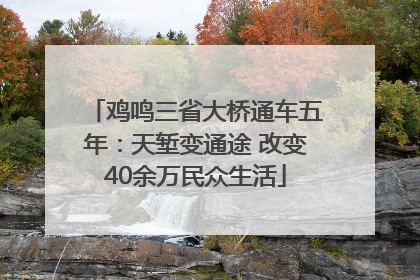 鸡鸣三省大桥通车五年：天堑变通途 改变40余万民众生活