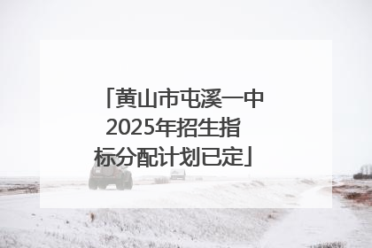 黄山市屯溪一中2025年招生指标分配计划已定
