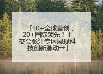 10+全球首创，20+国际领先！上交会张江专区展现科技创新脉动→