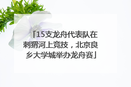 15支龙舟代表队在刺猬河上竞技，北京良乡大学城举办龙舟赛