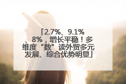 2.7%、9.1%、8%，增长平稳！多维度“数”读外贸多元发展、综合优势明显