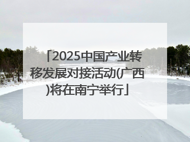 2025中国产业转移发展对接活动(广西)将在南宁举行