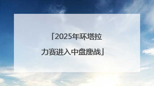 2025年环塔拉力赛进入中盘鏖战