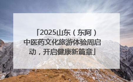 2025山东（东阿）中医药文化旅游体验周启动，开启健康新篇章