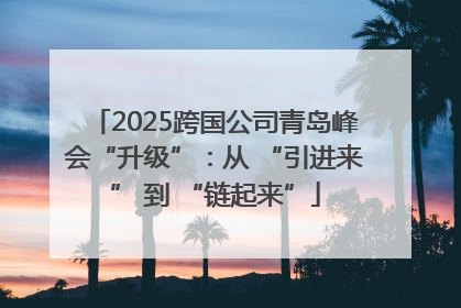 2025跨国公司青岛峰会“升级”：从 “引进来” 到 “链起来”