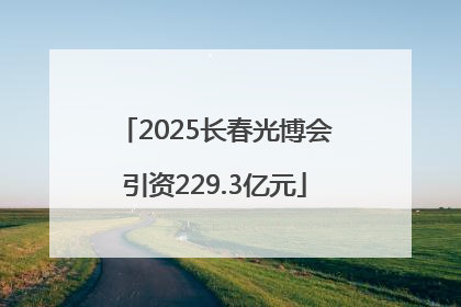 2025长春光博会引资229.3亿元