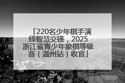 220名少年棋手演绎智慧交锋，2025浙江省青少年象棋等级赛（温州站）收官
