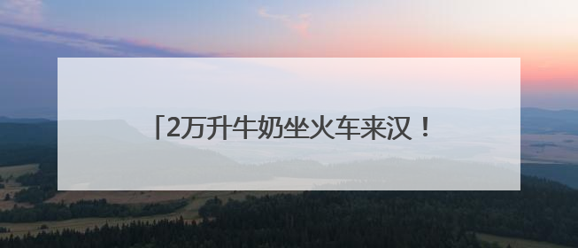2万升牛奶坐火车来汉！家门口即可买遍白俄罗斯