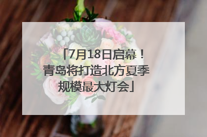 7月18日启幕！青岛将打造北方夏季规模最大灯会