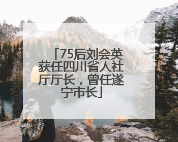75后刘会英获任四川省人社厅厅长，曾任遂宁市长