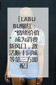LABUBU爆红：“情绪价值”成为消费新风口，激活顺丰同城等第三方即配