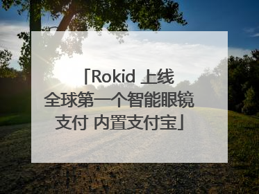 Rokid 上线全球第一个智能眼镜支付 内置支付宝